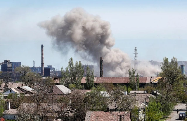 Nhà máy thép Azovstal ở Mariupol.