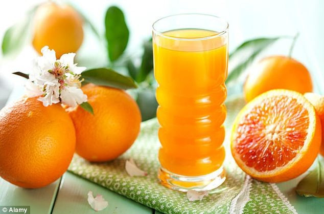 Nước cam: Do chứa nhiều vitamin C, nước cam luôn được sử dụng để tăng sức đề kháng của cơ thể. Vào ngày nắng, vị chua nhẹ, ngọt thanh của cam kết hợp cùng đá mang đến món giải khát hấp dẫn. Ảnh: Alamy. Nước cam: Do chứa nhiều vitamin C, nước cam luôn được sử dụng để tăng sức đề kháng của cơ thể. Vào ngày nắng, vị chua nhẹ, ngọt thanh của cam kết hợp cùng đá mang đến món giải khát hấp dẫn. Ảnh: Alamy.