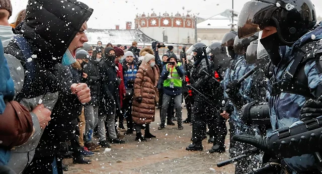 Một cuộc biểu tình ủng hộ nhân vật đối lập Nga Navalny.