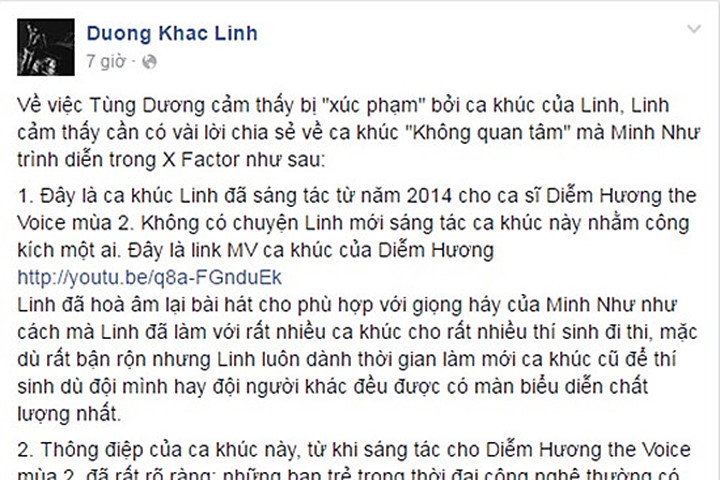 Dương Khắc Linh phủ nhận chuyện đá xoáy Tùng Dương