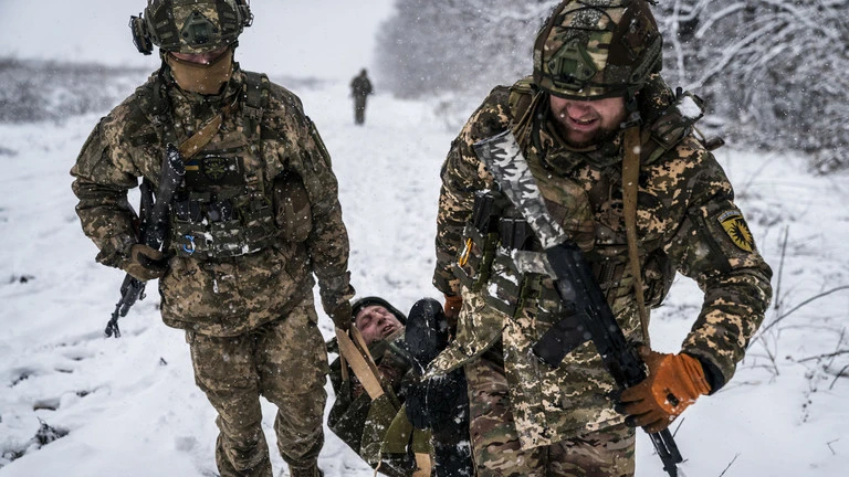 Binh sĩ Ukraina trong hoạt động huấn luyện. (Ảnh: Getty Images/Anadolu/Jose Colon)