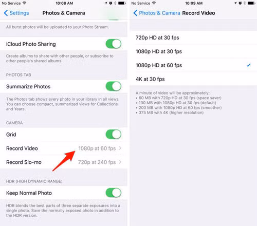 Cách quay video 4K siêu nét trên iPhone 6S, 6S Plus - 1