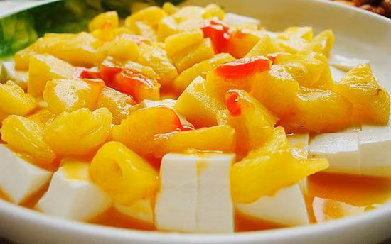 Dứa xào đậu phụ dứa giảm cân