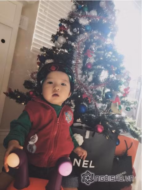 Ron rang khong khi giang sinh trong tung nha Sao Viet - Anh 7