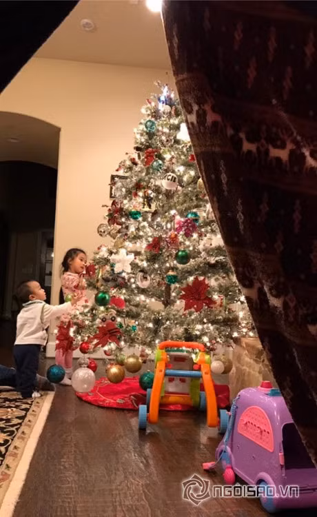 Ron rang khong khi giang sinh trong tung nha Sao Viet - Anh 2