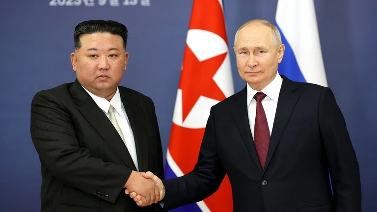 Ông Kim Jong Un và Tổng thống Vladimir Putin.