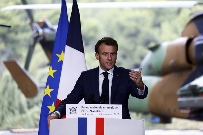 Tổng thống Pháp Emmanuel Macron. (Ảnh: AP)