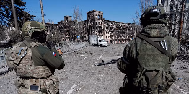 Giao tranh ở Mariupol.