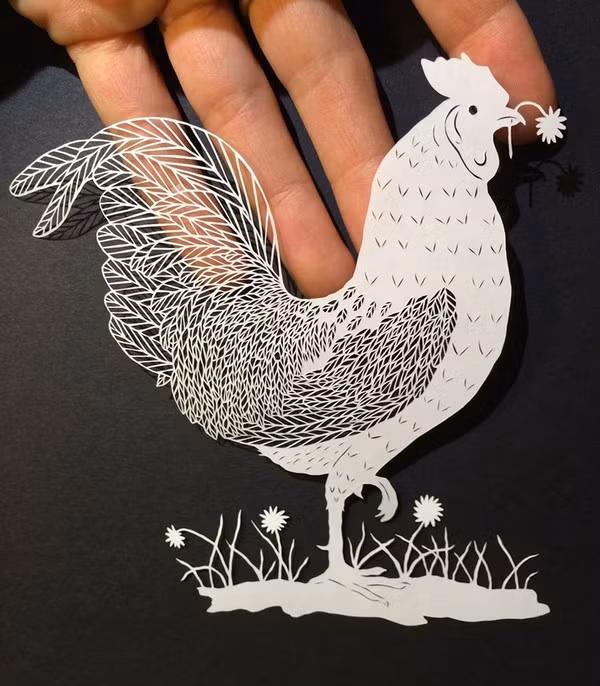 Trầm trồ trước các bức tranh cắt giấy bằng tay tinh tế tới từng milimet 12