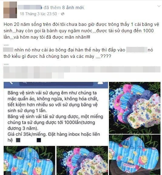 Xôn xao băng vệ sinh dùng được… 1000 lần