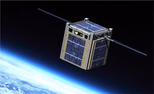 Hình ảnh giả tưởng vệ tinh lập phương hoạt động trong không gian. Ảnh: NASA y-tuong-phong-ve-tinh-sieu-nho-tim-nguoi-ngoai-hanh-tinh