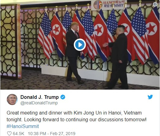 Trang Twitter của TT Trump đã cập nhật thông tin về cuộc gặp với Chủ tịch Kim Trang Twitter của TT Trump đã cập nhật thông tin về cuộc gặp với Chủ tịch Kim