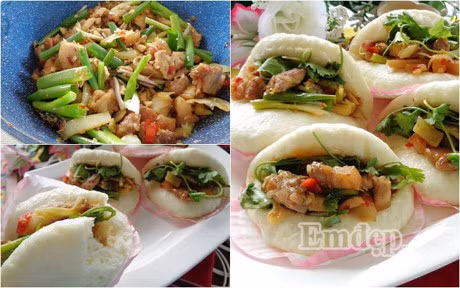 Banh bao kep thit la mieng cho bua sang mua dong - Anh 1
