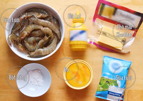 Đãi cả nhà tôm đút lò phô mai