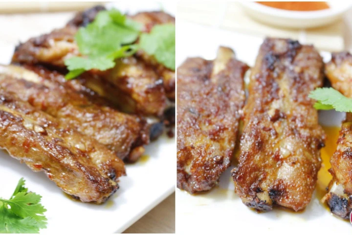 Sườn nướng muối ớt nóng hổi ai thấy cũng thèm