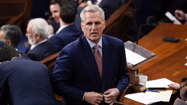 Ông Kevin McCarthy không đạt đủ số phiếu bầu để trở thành Chủ tịch Hạ viện mới của Mỹ. Ảnh: AP.
