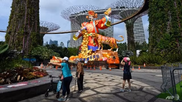 Hình ảnh trang trí đón năm Nhâm Dần tại Singapore.
