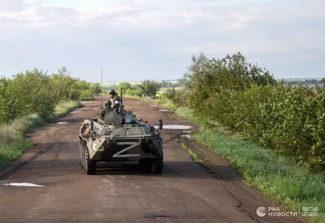 Ảnh minh họa: Xe bọc thép tham chiến ở Ukraine.