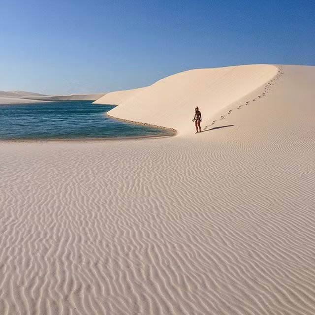 Đi giữa ốc đảo cát.