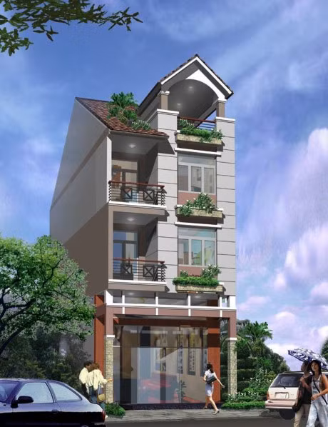 Thiet ke mau nha ong 3 tang hien dai, sang trong cho nong thon va nha pho - Anh 4