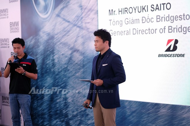 MC Phan Anh hào hứng thử drift xe BMW và MINI ảnh 9 Ông Hiroyuki Saito - tổng giám đốc Bridgstone.