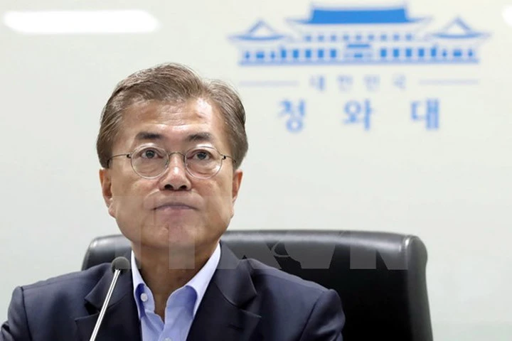 Tổng thống Hàn Quốc Moon Jae-in. (Nguồn: AFP/TTXVN) 