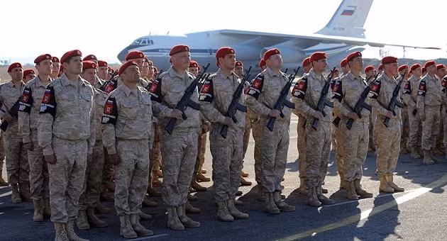 Binh lính Nga tại căn cứ không quân Khmeimim tại Syria