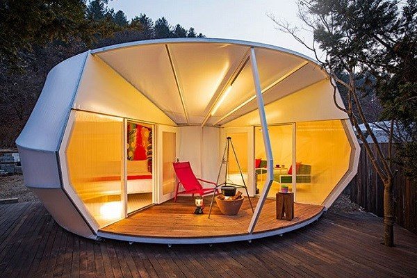 Hàn Quốc ra mắt lều “Glamping” hạng sang hình viên sỏi Han Quoc ra mat leu “Glamping” hang sang hinh vien soi