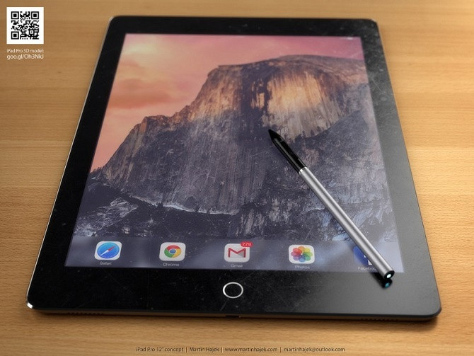 Ảnh dựng iPad Pro với bút stylus.