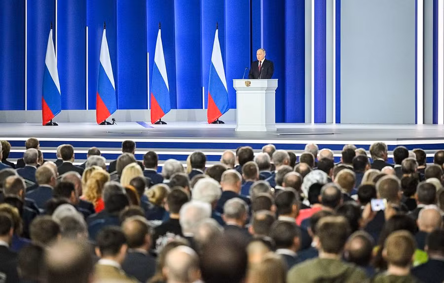 Tổng thống Nga Putin đọc thông điệp liên bang.