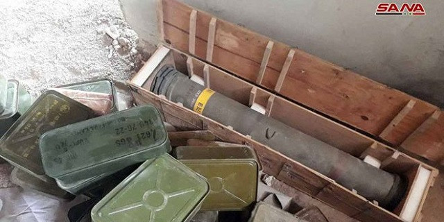 Vũ khí mà quân đội Syria phát hiện được ở gần Damascus
