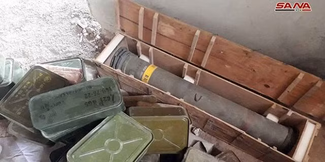 Vũ khí mà quân đội Syria phát hiện được ở gần Damascus