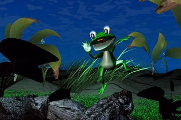 Giấc mơ của Ếch Xanh là bộ phim hoạt hình 3D của đạo diễn Nguyễn Hà Bắc, ra mắt năm 2005. Phỏng theo tích truyện ếch ngồi đáy giếng trong dân gian, chuyện phim kể về hai bố con nhà Ếch - người thủ cựu, suy nghĩ hạn hẹp, lo sợ về tai họa xung quanh nhưng lại luôn tự vỗ ngực cho mình là chúa tể muôn loài. Khi bố con nhà Ếch khoe khoang với bác Rùa về cái giang sơn hoành tráng của mình thì bác đã khuyên bố con nhà Ếch nên ra biển. Bác Rùa kể cho họ nghe về đại dương mênh mông sóng vỗ, cánh chim hải âu mặc sức bay, dưới mặt nước là muôn vàn sự sống khác... Phim được nhiều khán giả nhí Việt Nam yêu thích vì cốt truyện gần gũi, thông điệp ý nghĩa.