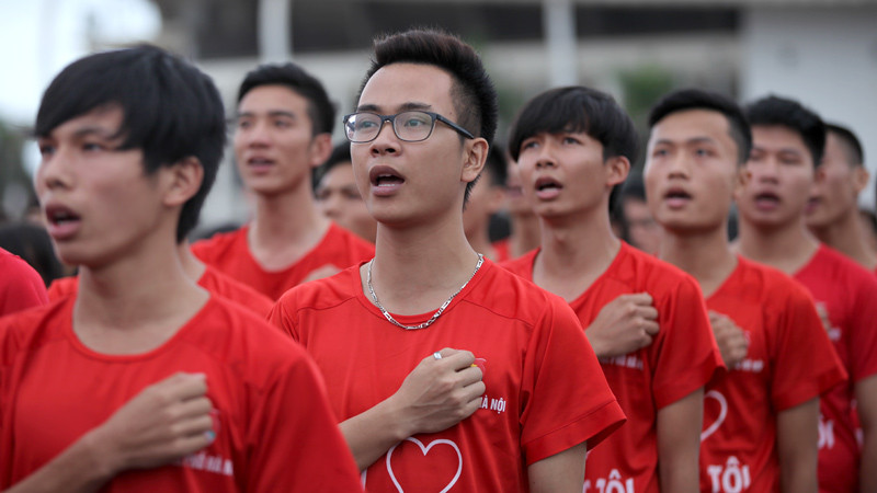 chào cờ, hát quốc ca chào cờ, hát quốc ca