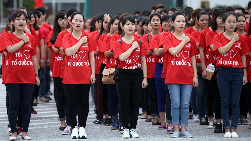 chào cờ, hát quốc ca chào cờ, hát quốc ca