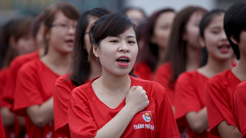 chào cờ, hát quốc ca chào cờ, hát quốc ca