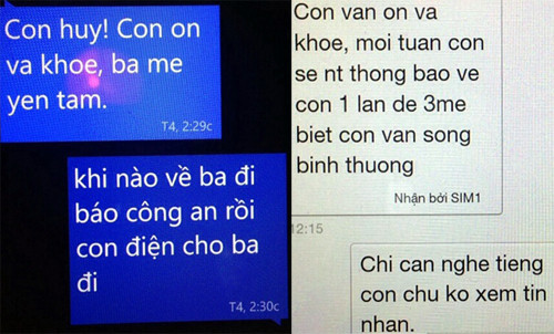 Chú rể mất tích một tuần trước ngày cưới ảnh 2 Hai tin nhắn mà ba mẹ của Huy Anh nhận được. Ảnh: Gia đình cung cấp.
