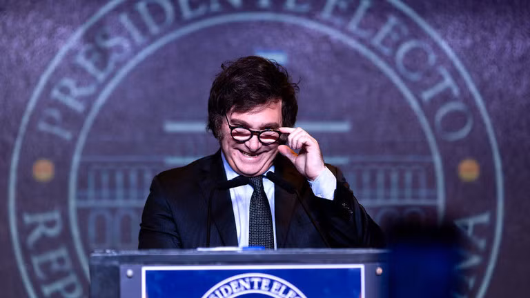 Tổng thống mới đắc cử của Argentina Javier Milei. (Ảnh: Getty Images / Tomas Cuesta / Stringer)