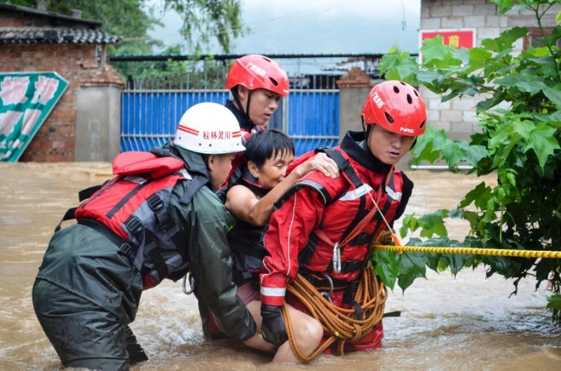 38 ngàn người đã phải đi sơ tán ở tỉnh Quảng Tây, Trung Quốc