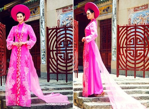 Khánh Vân lộng lẫy diện áo dài cưới hoàng hậu