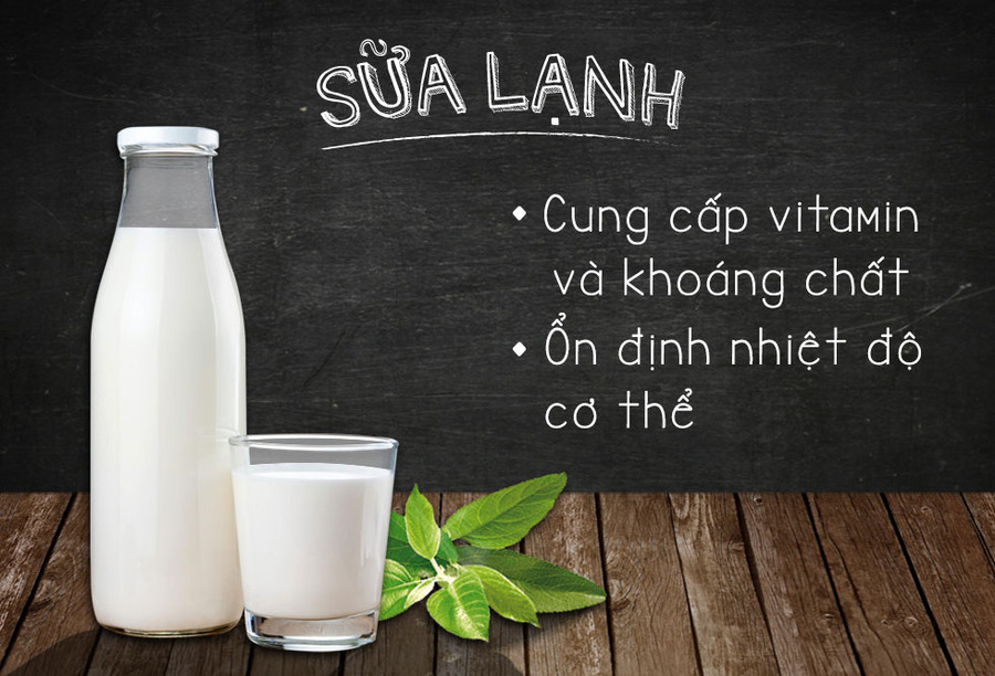 Sữa lạnh là một giải pháp hữu ích khi bạn vừa đói vừa nóng. Không chỉ cung cấp cho cơ thể vitamin và khoáng chất cần thiết trong quá trình mất nước do đổ mồ hôi, sữa lạnh còn ổn định nhiệt độ cơ thể. Sữa lạnh là một giải pháp hữu ích khi bạn vừa đói vừa nóng. Không chỉ cung cấp cho cơ thể vitamin và khoáng chất cần thiết trong quá trình mất nước do đổ mồ hôi, sữa lạnh còn ổn định nhiệt độ cơ thể.