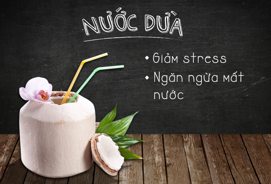 Nước dừa chứa lượng dinh dưỡng cân bằng, cùng các vitamin giúp cơ thể ngăn ngừa mất nước và giảm stress của nắng nóng mùa hè . Nước dừa chứa lượng dinh dưỡng cân bằng, cùng các vitamin giúp cơ thể ngăn ngừa mất nước và giảm stress của nắng nóng mùa hè .