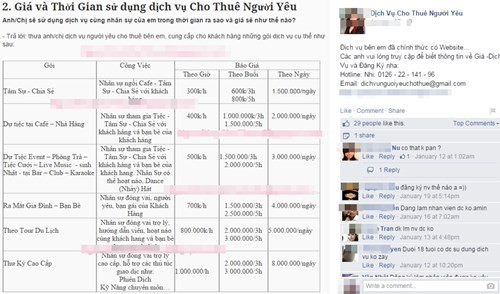 Thue nguoi yeu Valentine, coi chung that gia lan lon