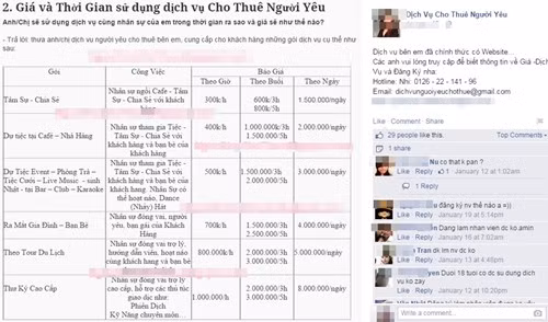 Thue nguoi yeu Valentine, coi chung that gia lan lon