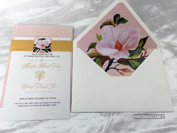Lộ thiệp cưới của Á hậu Đồng Thanh Vy ảnh 1 Lộ thiệp cưới của Á hậu Đồng Thanh Vy ảnh 1