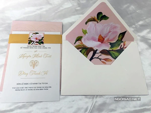 Lộ thiệp cưới của Á hậu Đồng Thanh Vy