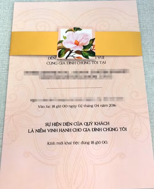 Lộ thiệp cưới của Á hậu Đồng Thanh Vy ảnh 2