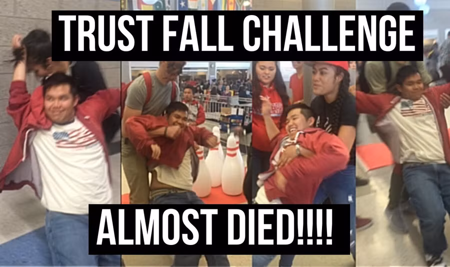 Nhiều video chia sẻ trên mạng cho thấy không ít teen đã ngã đau với thử thách này.