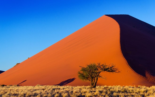 Sa mạc Namib: Trải rộng 81.000 km² ở phía tây nam châu Phi, Namib gần như không có người sinh sống, trừ một số cụm dân cư nhỏ. Với những biển cát rộng lớn gần bờ nước tới các dải đá hiểm trở sâu trong đất liên, sa mạc có hệ động vật hoang dã phong phú, trong đó có nhiều loài quý hiếm như tê giác đen, báo đốm, ngựa vằn. Sa mạc Namib: Trải rộng 81.000 km² ở phía tây nam châu Phi, sa mạc Namib gần như không có người sinh sống, trừ một số cụm dân cư nhỏ. Với những biển cát rộng lớn gần bờ nước tới các dải đá hiểm trở sâu trong đất liên, sa mạc Namib có hệ động vật hoang dã phong phú, trong đó có nhiều loài quý hiếm như tê giác đen, báo đốm, ngựa vằn.