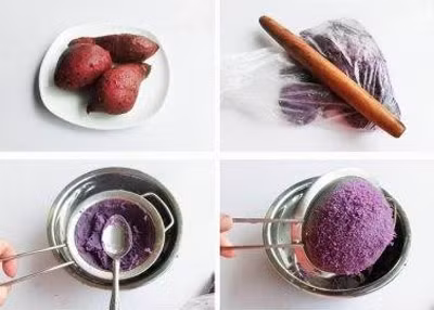 Cách làm bánh trung thu khoai lang tím cực đơn giản ảnh 3